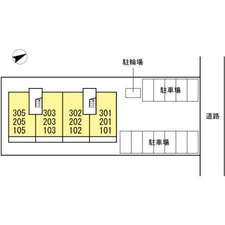 レーヴ新地の区画図