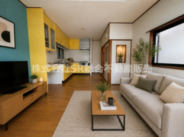 六万寺町1丁目中古戸建の居間・リビング|リビングは12帖♪ご家族でゆったりとお過ごしいただける空間です！（家具はCGによるイメージです。）