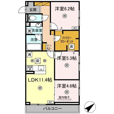 アミティエYの間取り