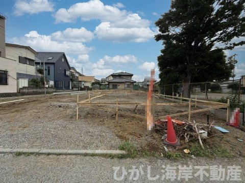 茅ケ崎辻堂元町５丁目　新築戸建　全３棟の外観|6月19日撮影　建築中　現地外観