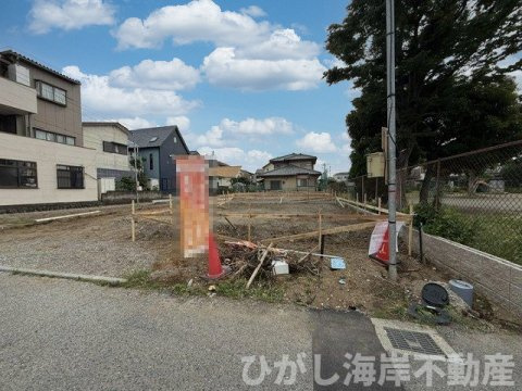 茅ケ崎辻堂元町５丁目　新築戸建　全３棟の外観|6月19日撮影　建築中　現地外観