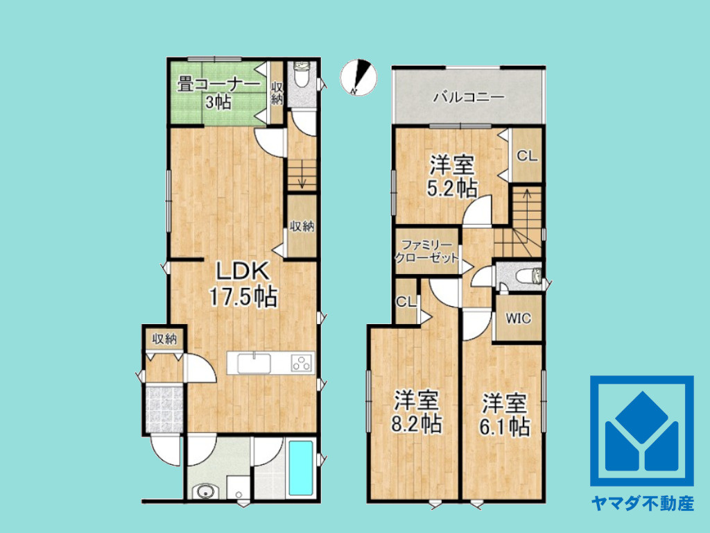 京田辺市薪　第9の間取り|図面と現況が異なる場合は現況を優先いたします。