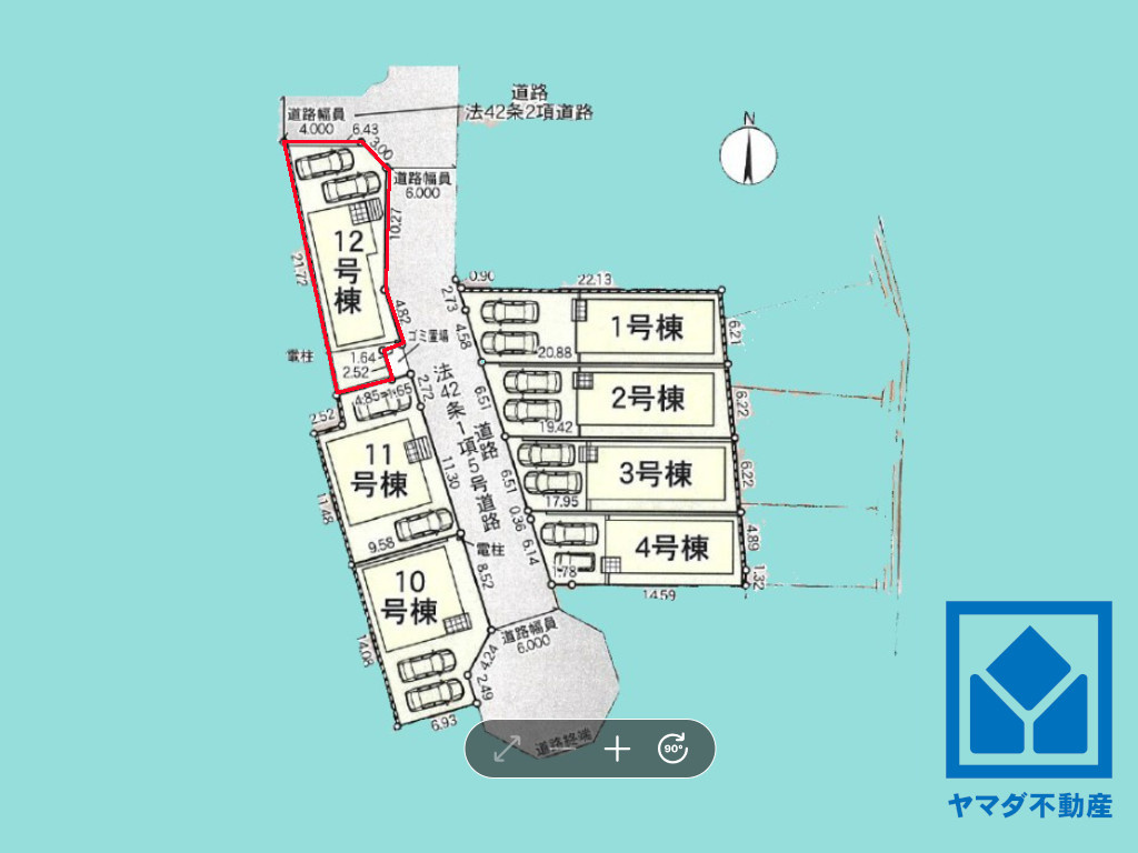 京田辺市薪　第9の区画図