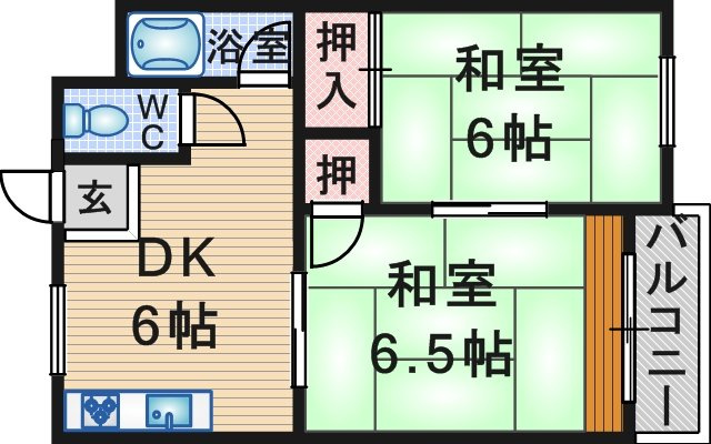 山ノ上ハイツの間取り