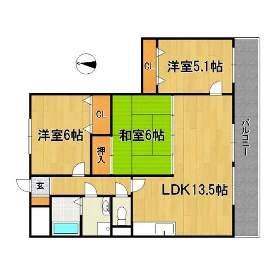 グリーンビル旗崎の間取り