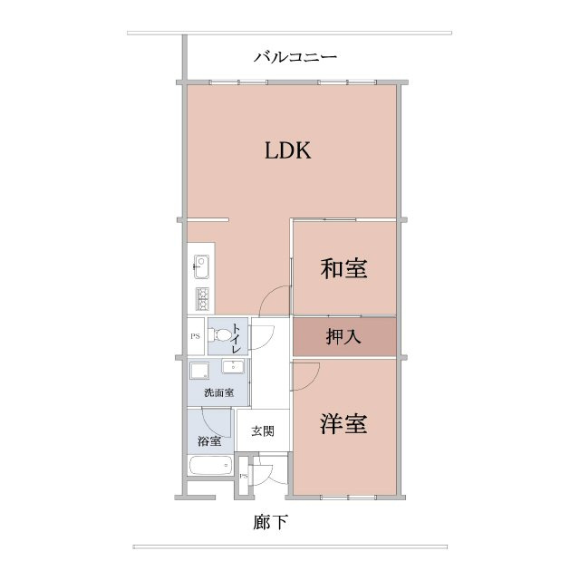 ハイツ東朝霧の間取り