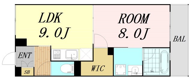 S-RESIDENCE学園坂　仲介手数料無料の間取り