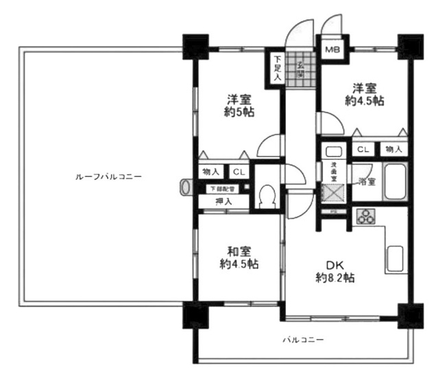 【間取り】 | エスリード淀 | 専有面積50.74㎡