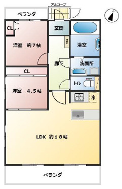 パルメーラ県庁前の間取り