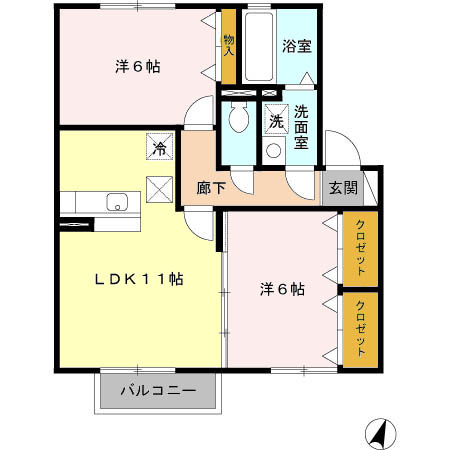 アムールの間取り|使い勝手の良い間取りです♪