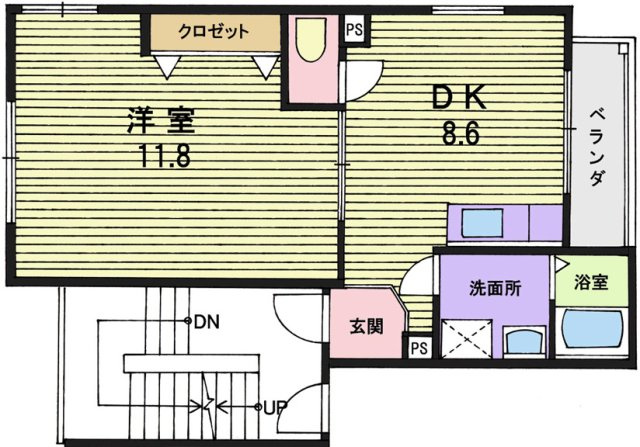 楠町タムラビルの間取り