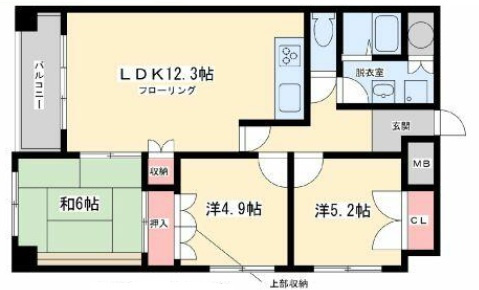 万葉ハイツ元町の間取り