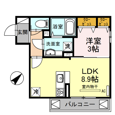 ＡＱＵＩＬＡ上筒井の間取り