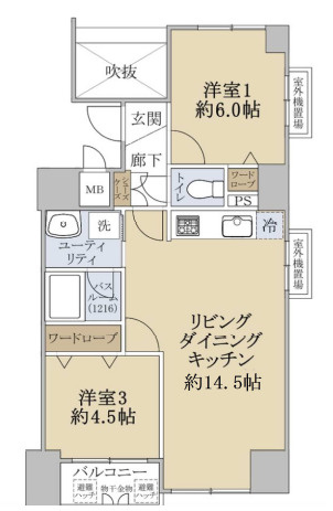 デ・リード神戸元町の間取り