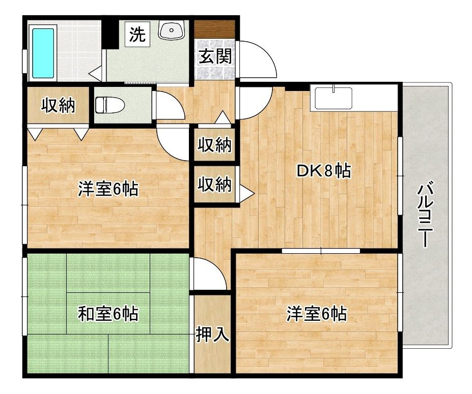 ウィンディア蜷田　A棟の間取り