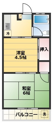 小金井市本町５丁目の賃貸マンションの間取り