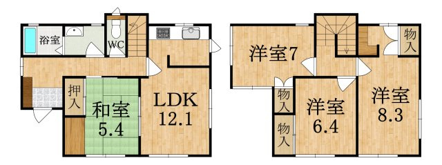 奈良市神功５丁目の一戸建て