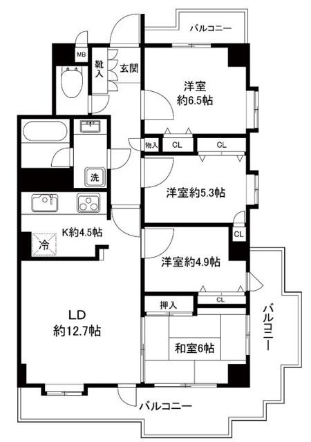 コスモ南柏の間取り
