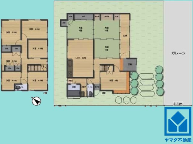 伏見区深草大亀谷安信町の間取り