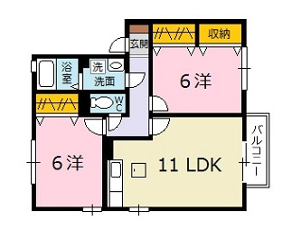 ディアコート壱番館の間取り
