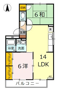 メゾン清水Ⅱの間取り