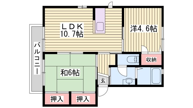 バリュージュ西島Ｂの間取り