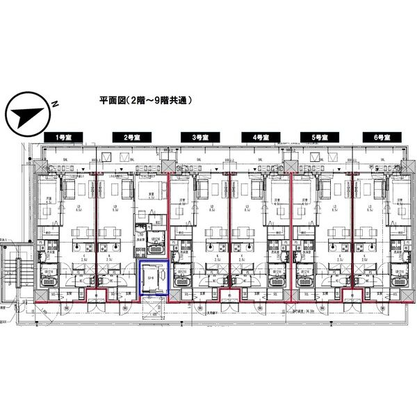 サザンネスト住ノ江駅前　の区画図