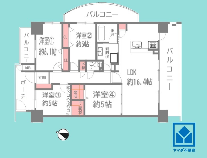 コート甲子園南四番館の間取り