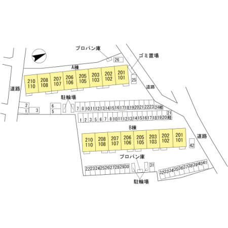 【区画図】 | プレシャス藤岡 A