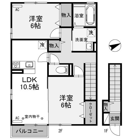 【間取り】 | プレシャス藤岡 A