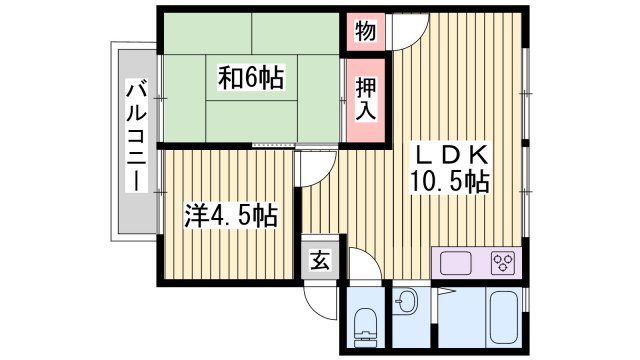 サンビレッジ竹内D棟の間取り