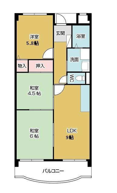 メゾンドシャルムの間取り