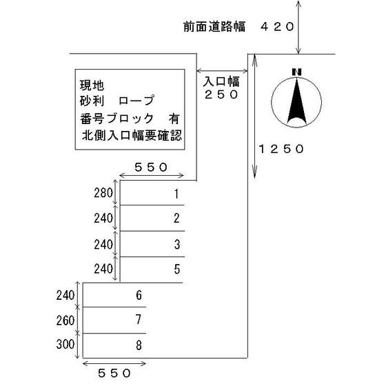 岐阜市西荘３丁目の駐車場の間取り