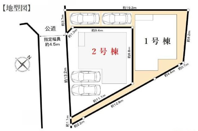 【横浜市南区大岡3丁目27-1全2棟新築戸建て】★仲介手数料無料★（藤の木小学校・藤の木中学校）の区画図