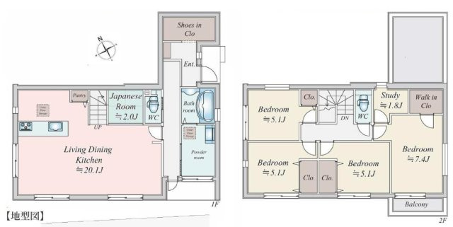 【横浜市南区永田東2丁目27-7新築戸建て】★仲介手数料無料★（永田小学校・永田中学校）の間取り