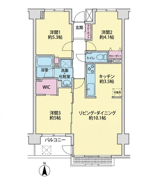 たまプラーザパークホームズの間取り