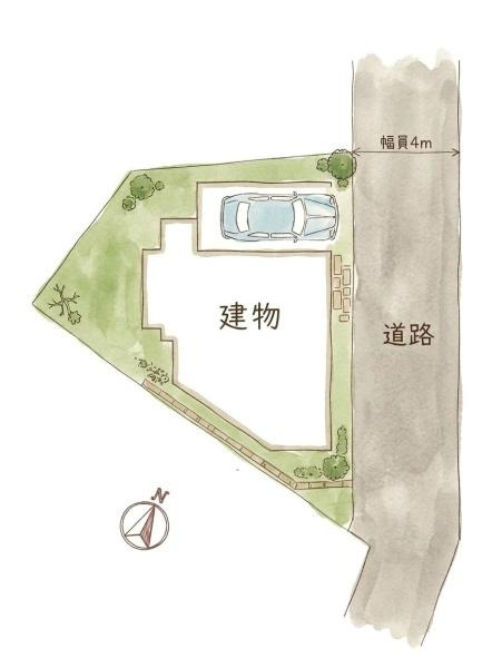 横浜市西区境之谷の新築一戸建の区画図