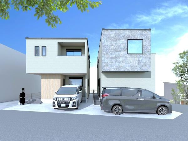 横浜市泉区上飯田町の新築一戸建の完成予想図|建物外観イメージパース