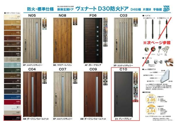横浜市泉区上飯田町の新築一戸建の内観：施工例|玄関ドア仕様書