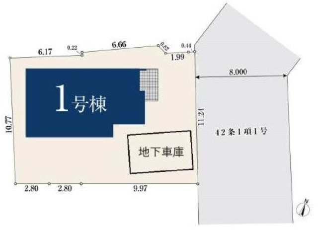 【横浜市南区永田南2丁目17-37新築戸建て】★仲介手数料無料★（井土ケ谷小学校・南中学校）の区画図