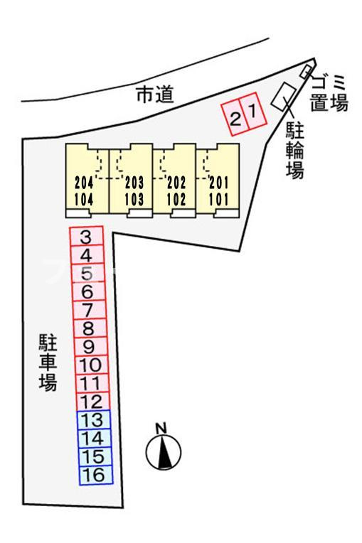 エンブレム　ラビットの区画図