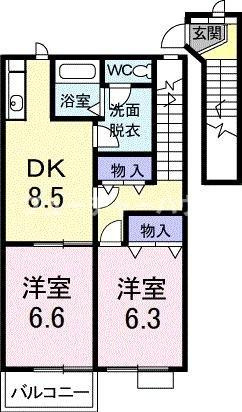 レジダンス・ヴィオレットⅡの間取り