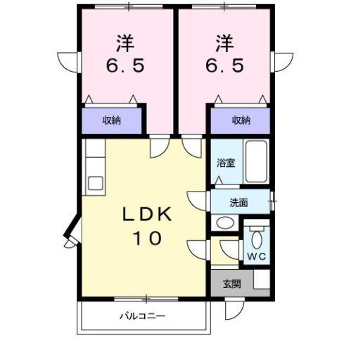 リヴィエールＢの間取り