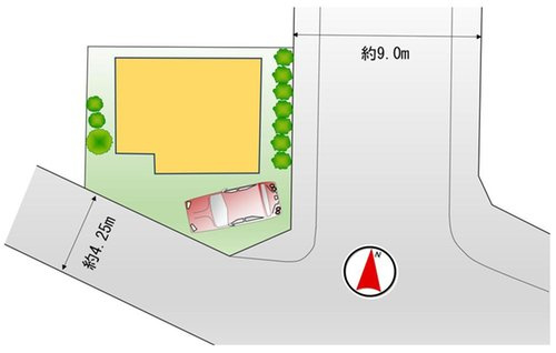 小平市津田町２丁目の区画図