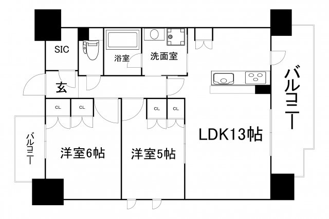 【間取り】 | SK RESIDENCES SHINSAIBASHI