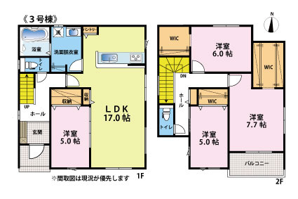 前原駅南１丁目　新築戸建　３棟の間取り