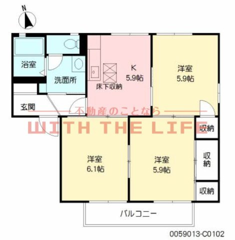 コンフォート山川【キャッシュバック対象物件】の間取り