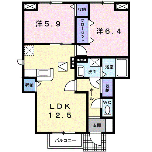 【間取り】 | プリヴェイル中松山