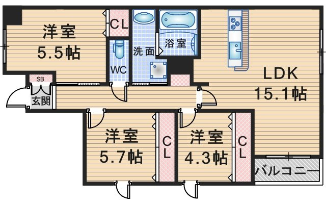 GRAND STEADY 桜の町の間取り