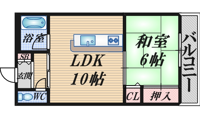 箕輪マンションの間取り